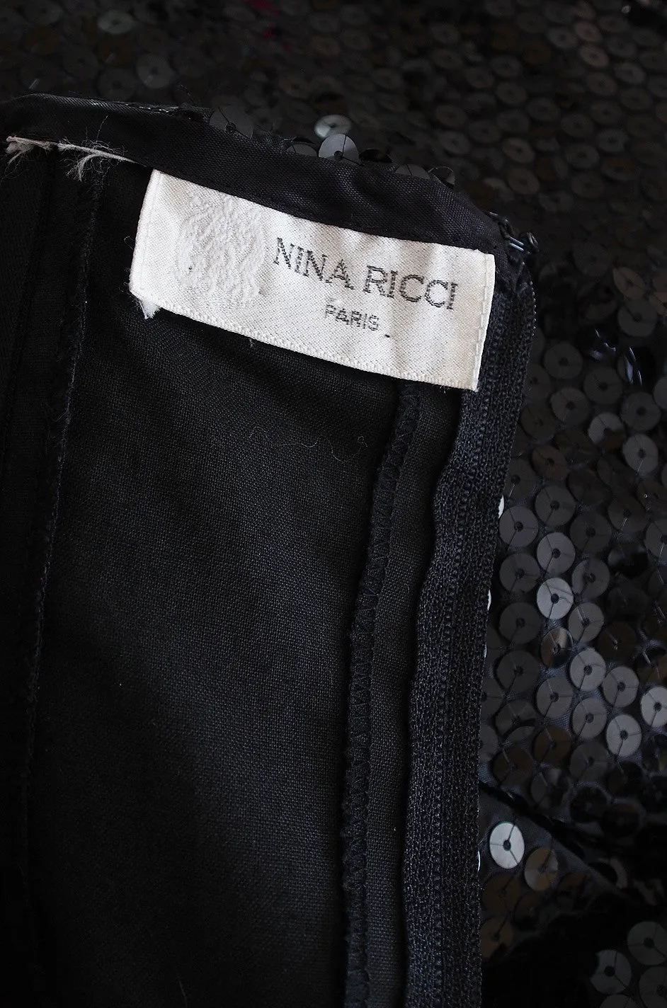 1970s Nina Ricci Couture Sequin Corset Top or Micro Mini