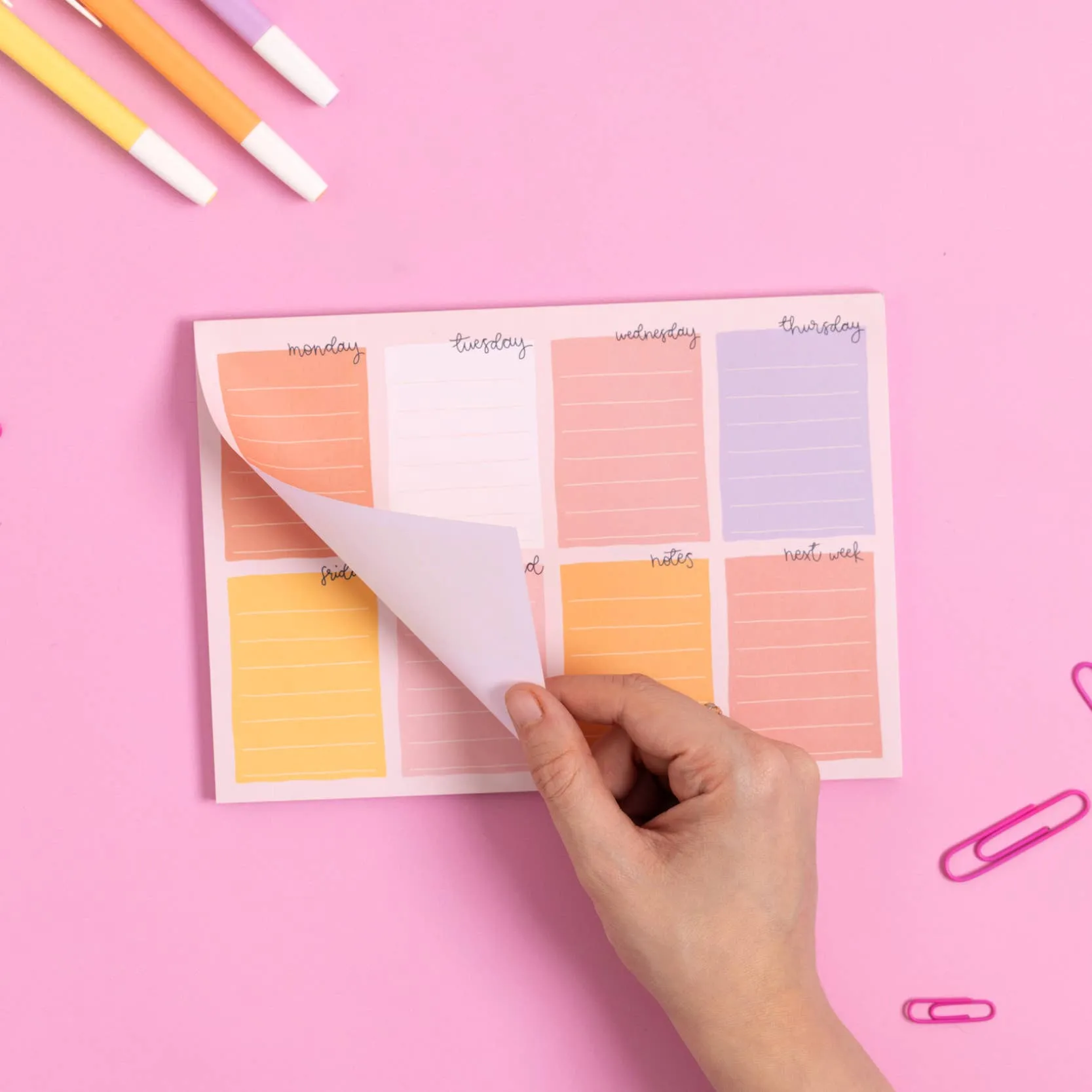 A5 Notepad - Weekly Planner - Pastel