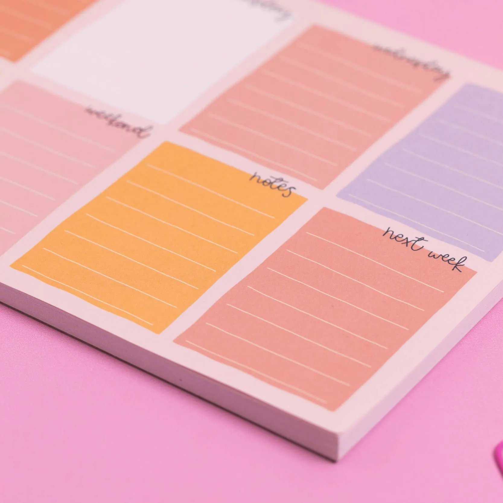 A5 Notepad - Weekly Planner - Pastel