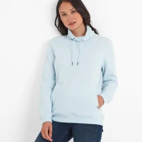 Abigail Womens Funnel Neck Sweat - Frost Blue