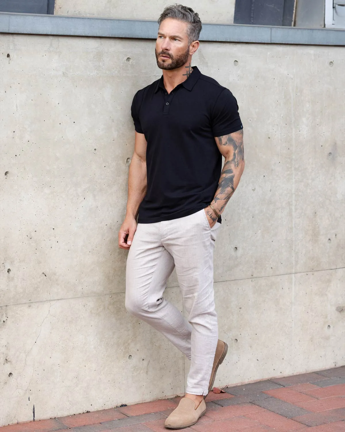 Addison Jersey Knit Fitted Polo [Lightweight]