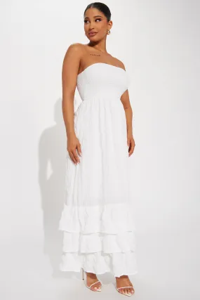 Alice Textured Maxi Dress - White