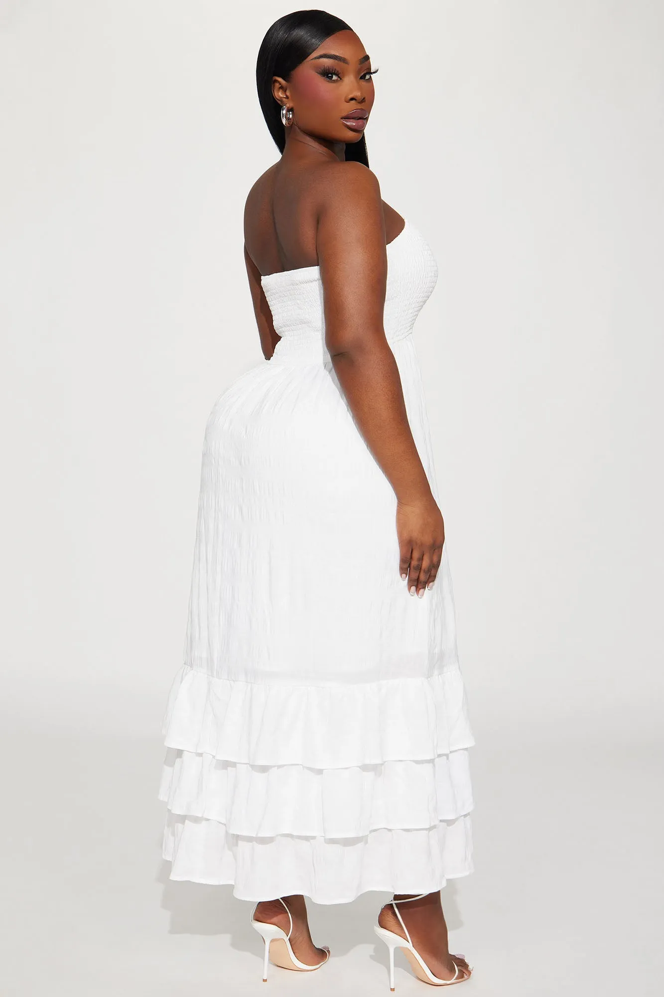 Alice Textured Maxi Dress - White