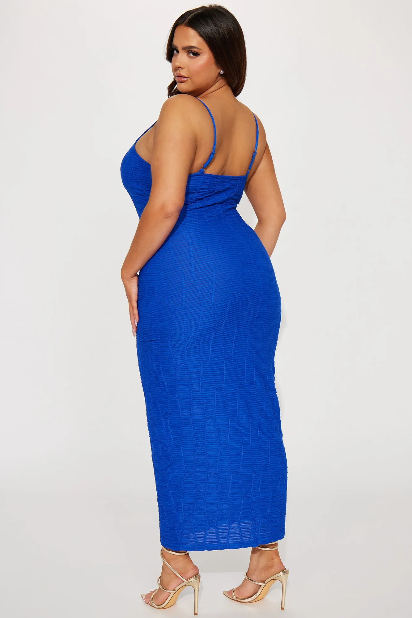 Ari Textured Maxi Dress - Royal