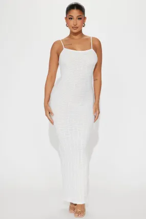 Ari Textured Maxi Dress - White