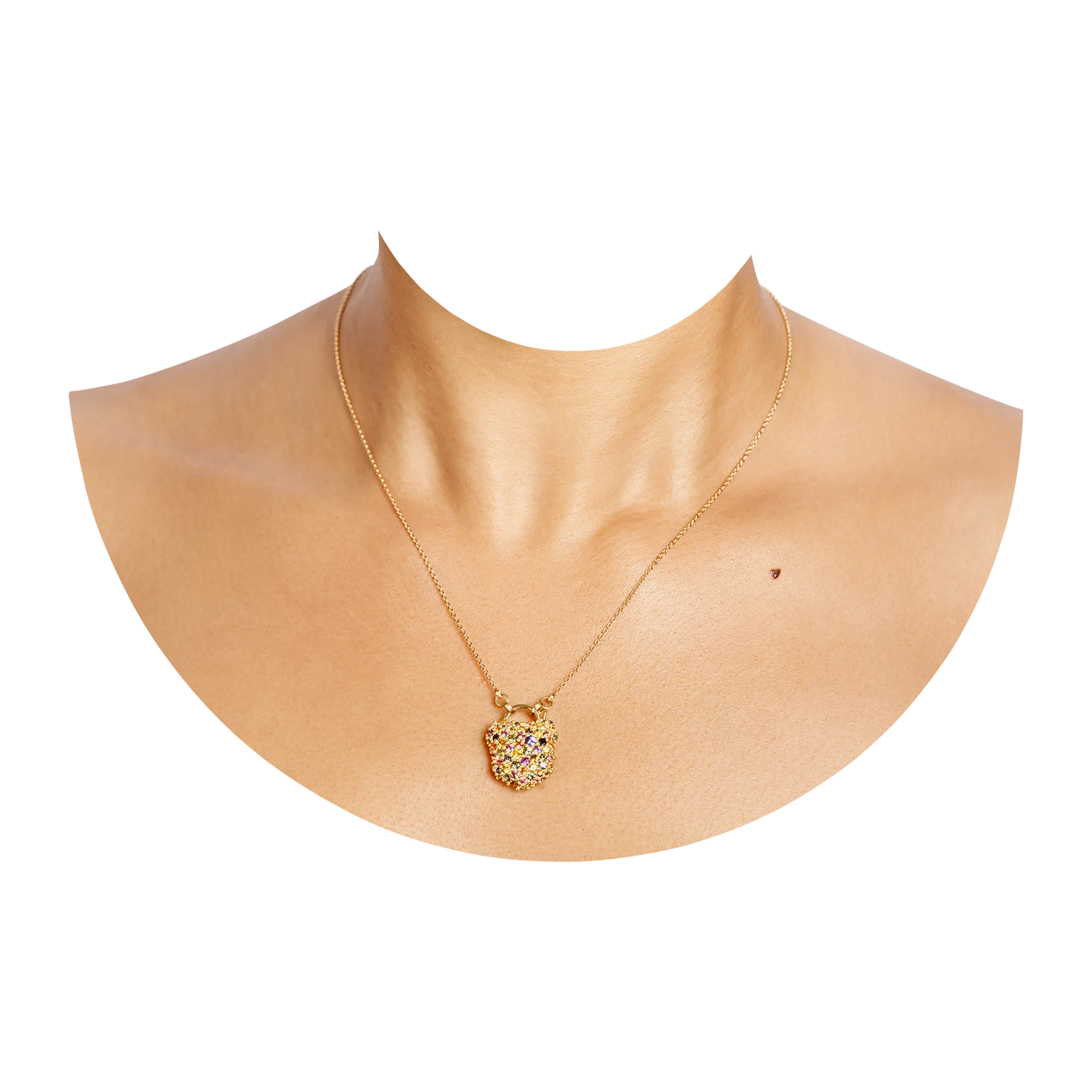 Blossom Crush River Dornano Padlock Necklace - 11283