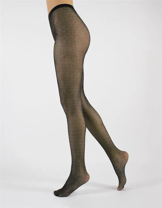 Cette ECO Recyled Yarn Dot Fancy Fishnet Tights 440-12