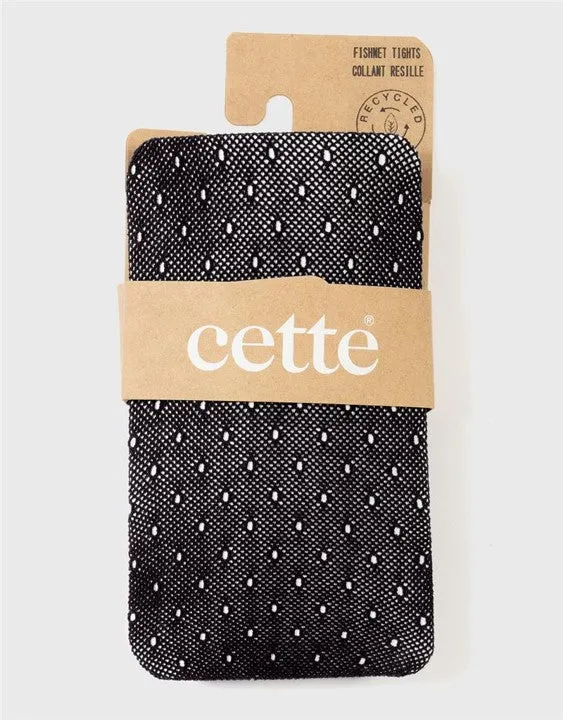 Cette ECO Recyled Yarn Dot Fancy Fishnet Tights 440-12