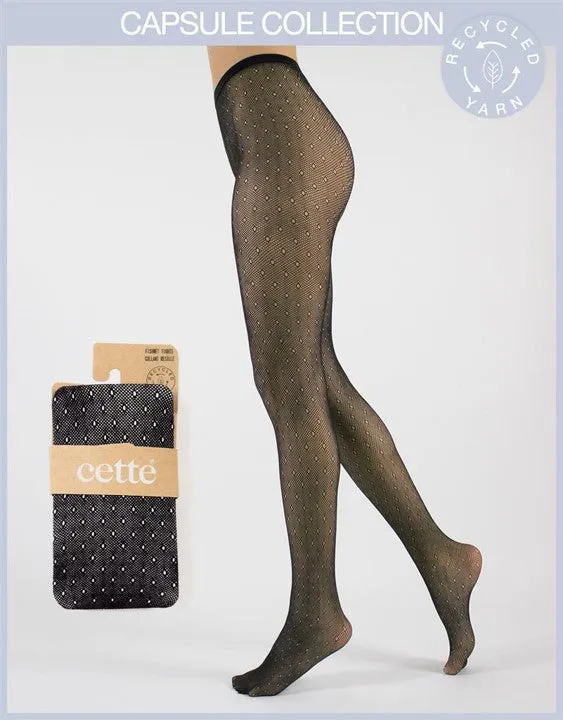 Cette ECO Recyled Yarn Dot Fancy Fishnet Tights 440-12