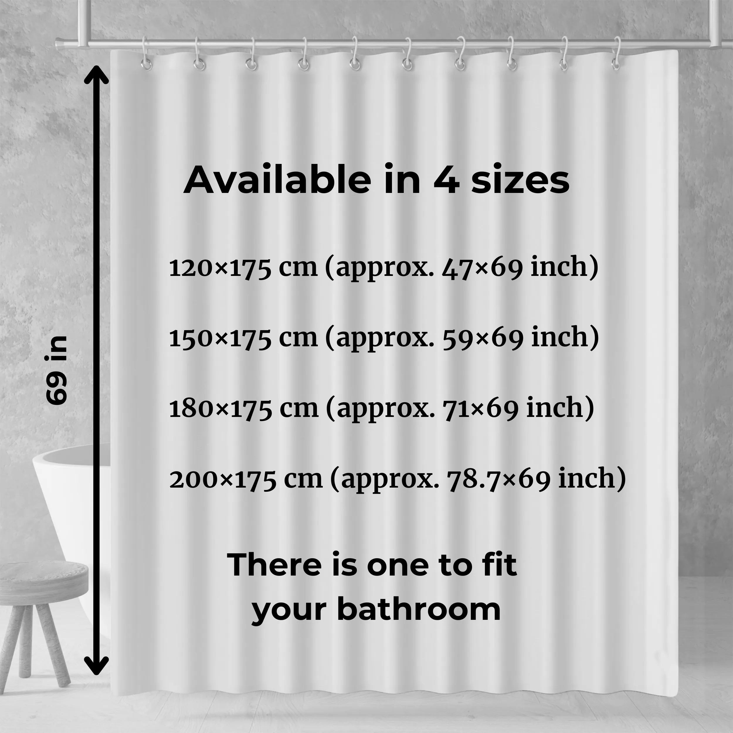 Checkered Shower Curtain: Blue Cyan Abstract Geometric Minimalist Aesthetic, Machine Washable, Lightweight Polyester, Water & Mildew Resistant, Multiple Sizes with Hooks