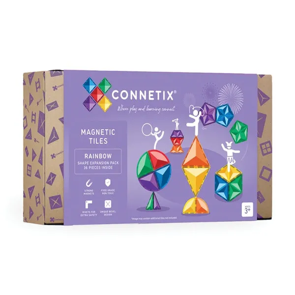 Connetix | Rainbow Shape Expansion Pack  36Pc (Ships in one week)
