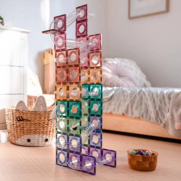 Connetix Tiles 106 pce Pastel Ball Run Set