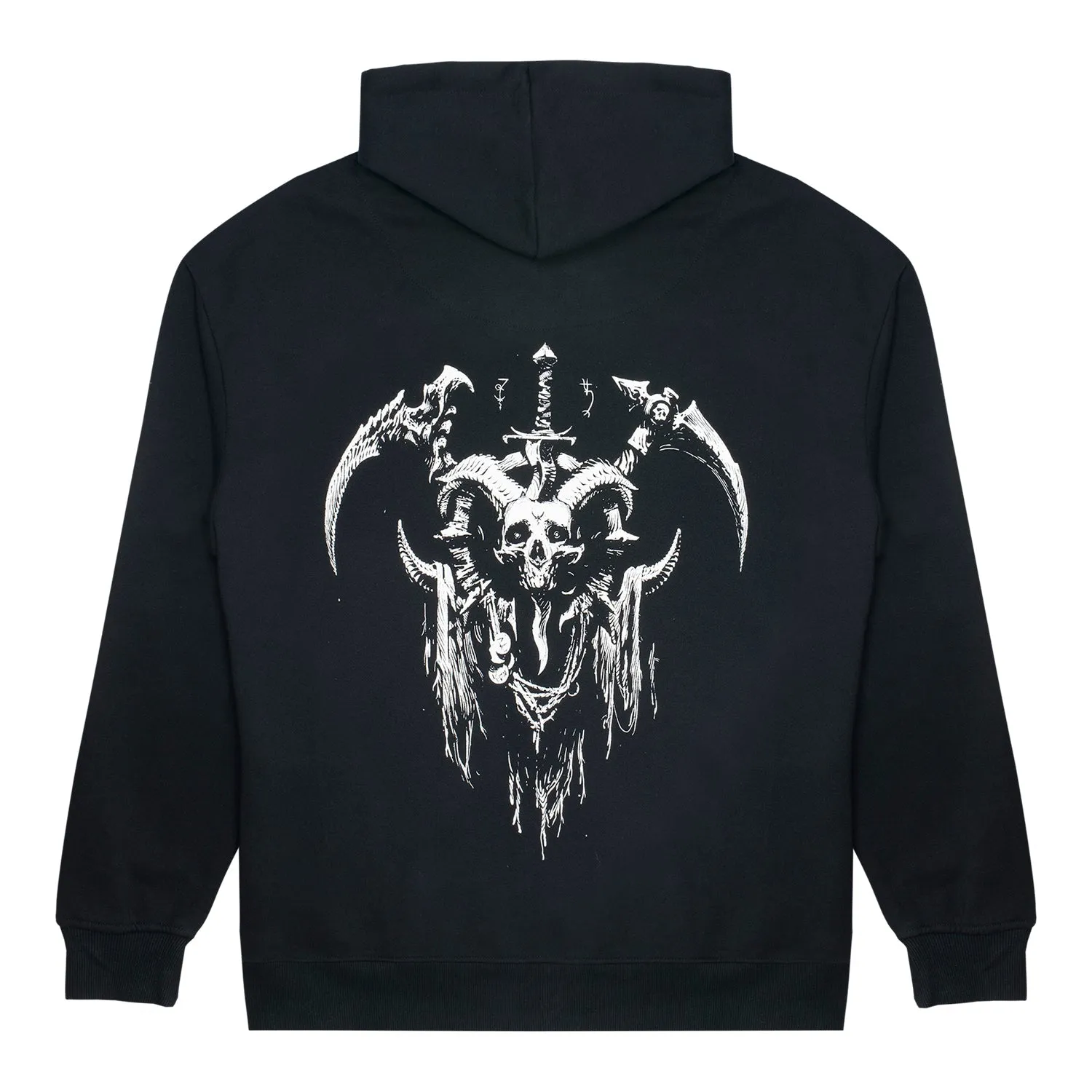 Diablo IV Necromancer Sigil Black Zip-Up Hoodie
