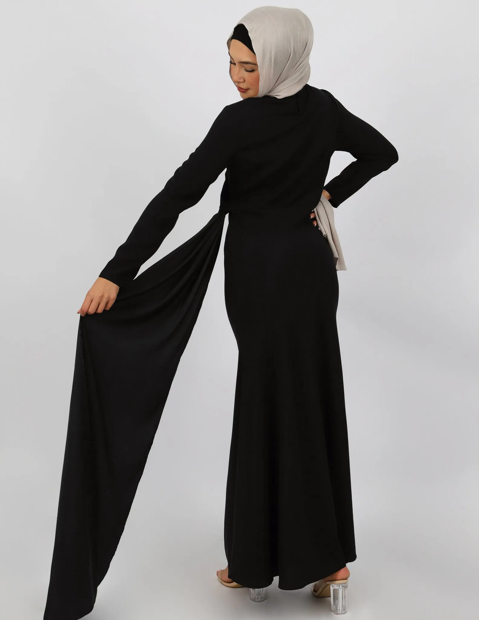 Escape Kalina Satin Drape Dress