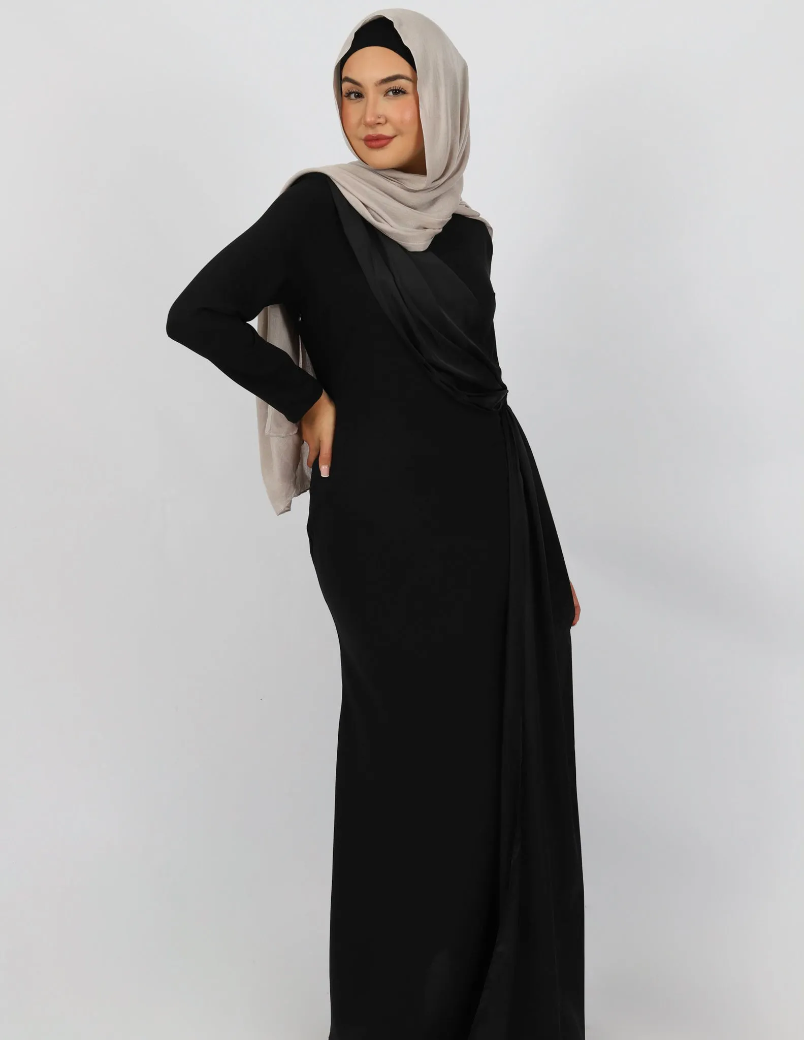 Escape Kalina Satin Drape Dress