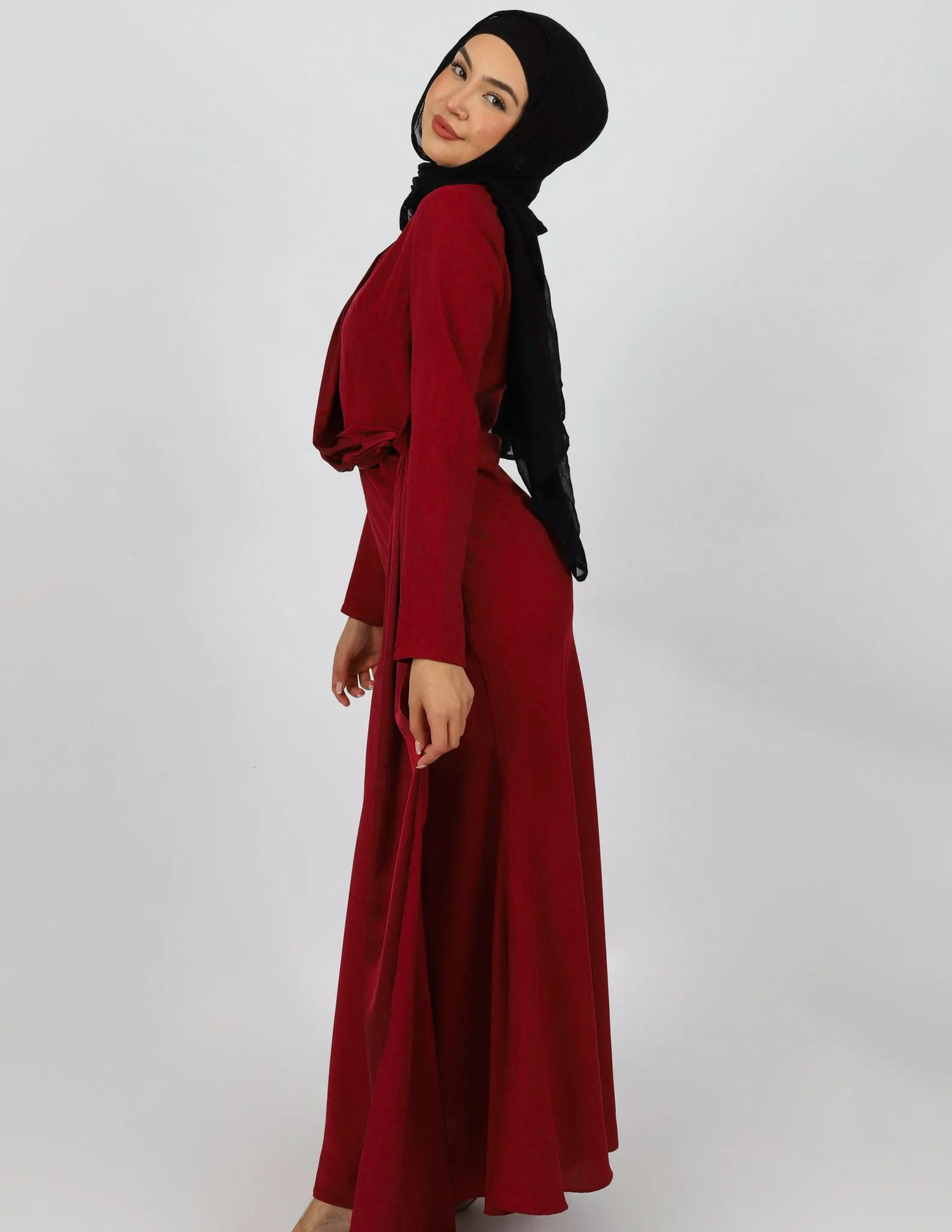 Escape Kalina Satin Drape Dress