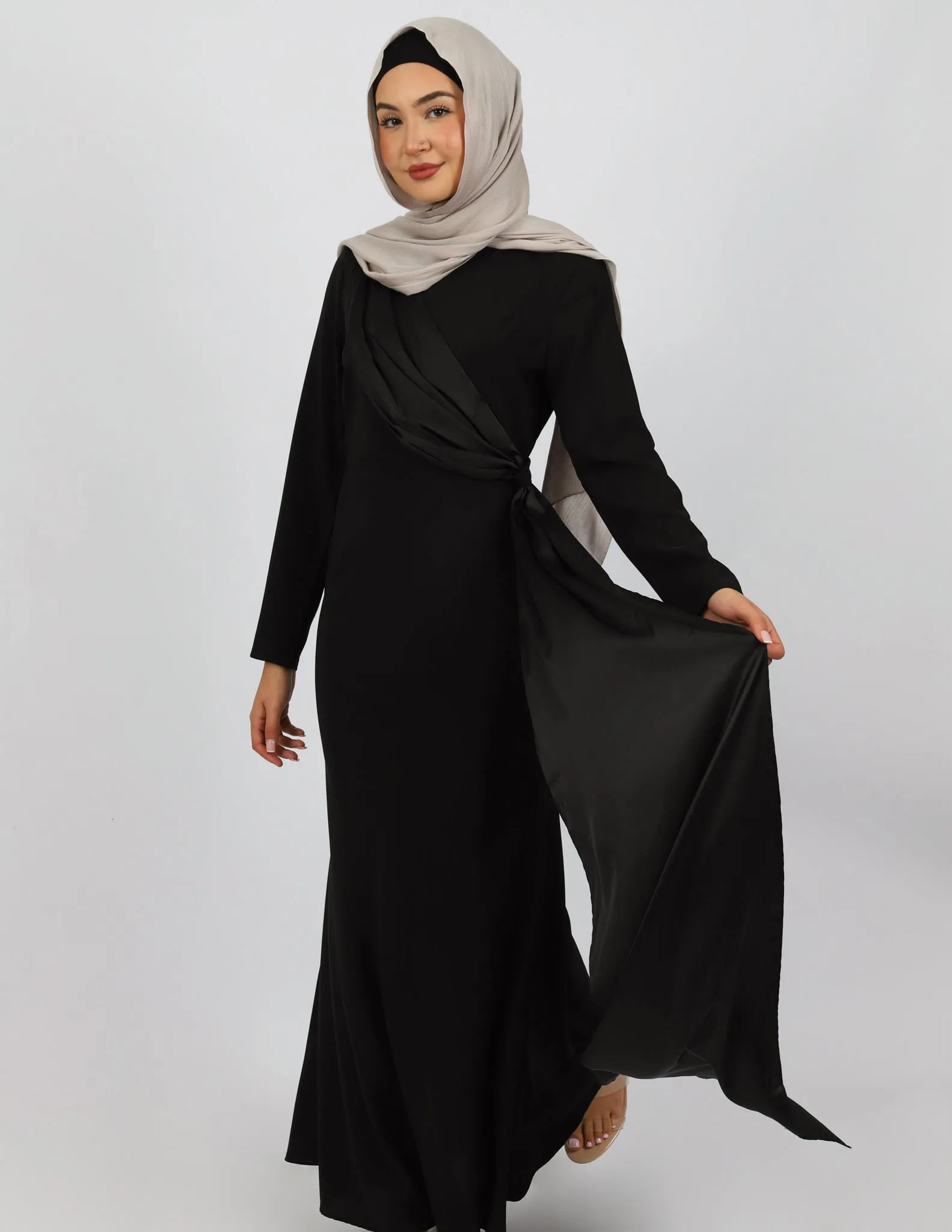 Escape Kalina Satin Drape Dress