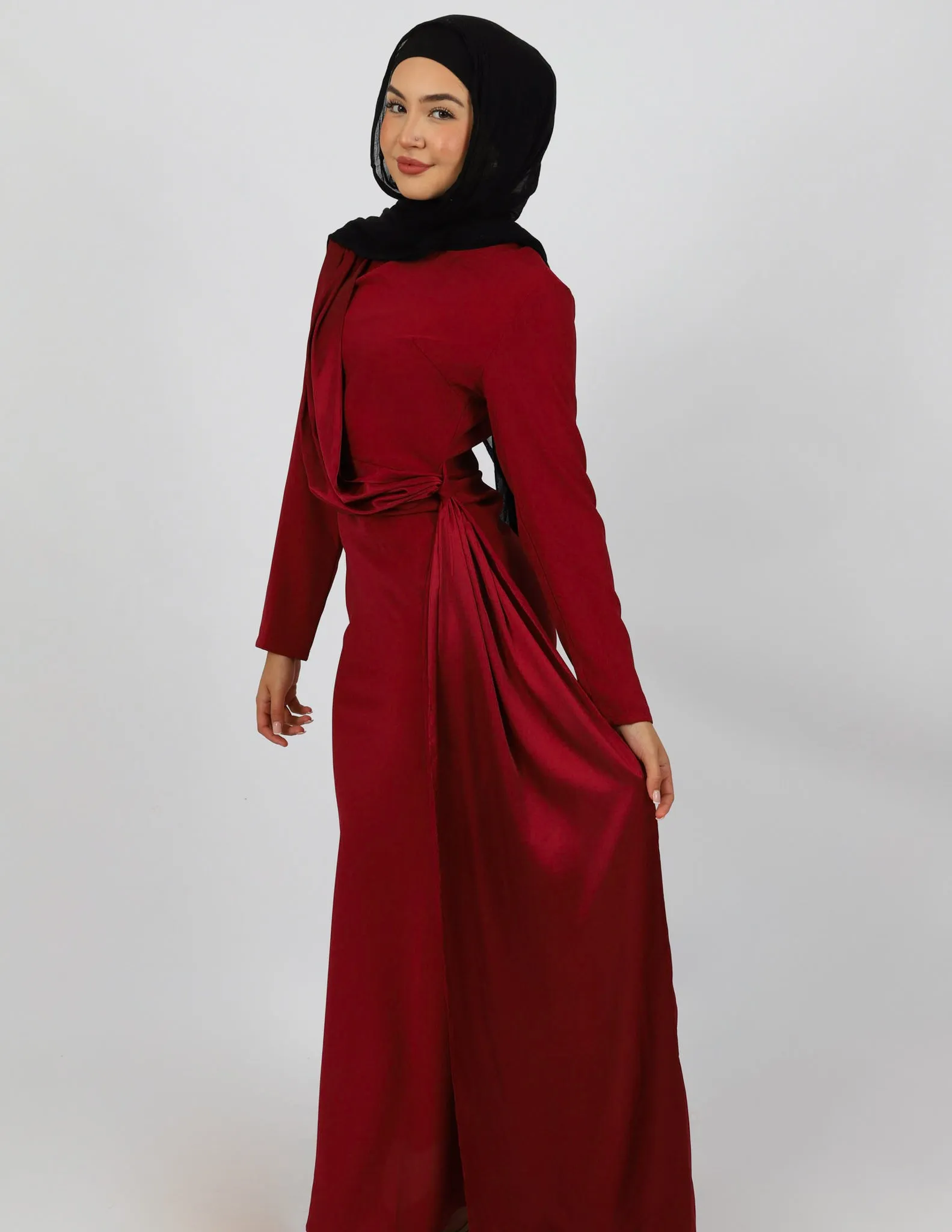 Escape Kalina Satin Drape Dress