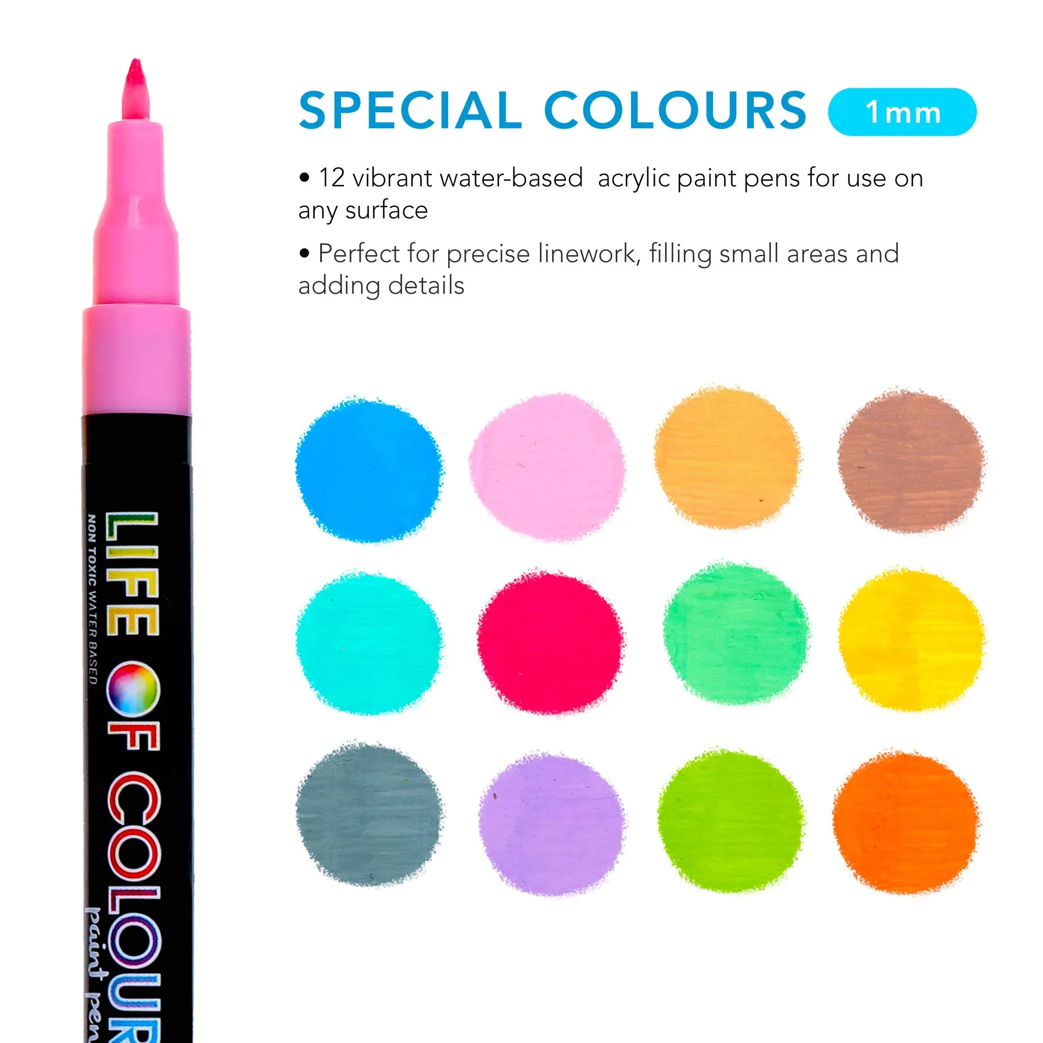 Fine Tip Acrylic Paint Pens | Special Colours