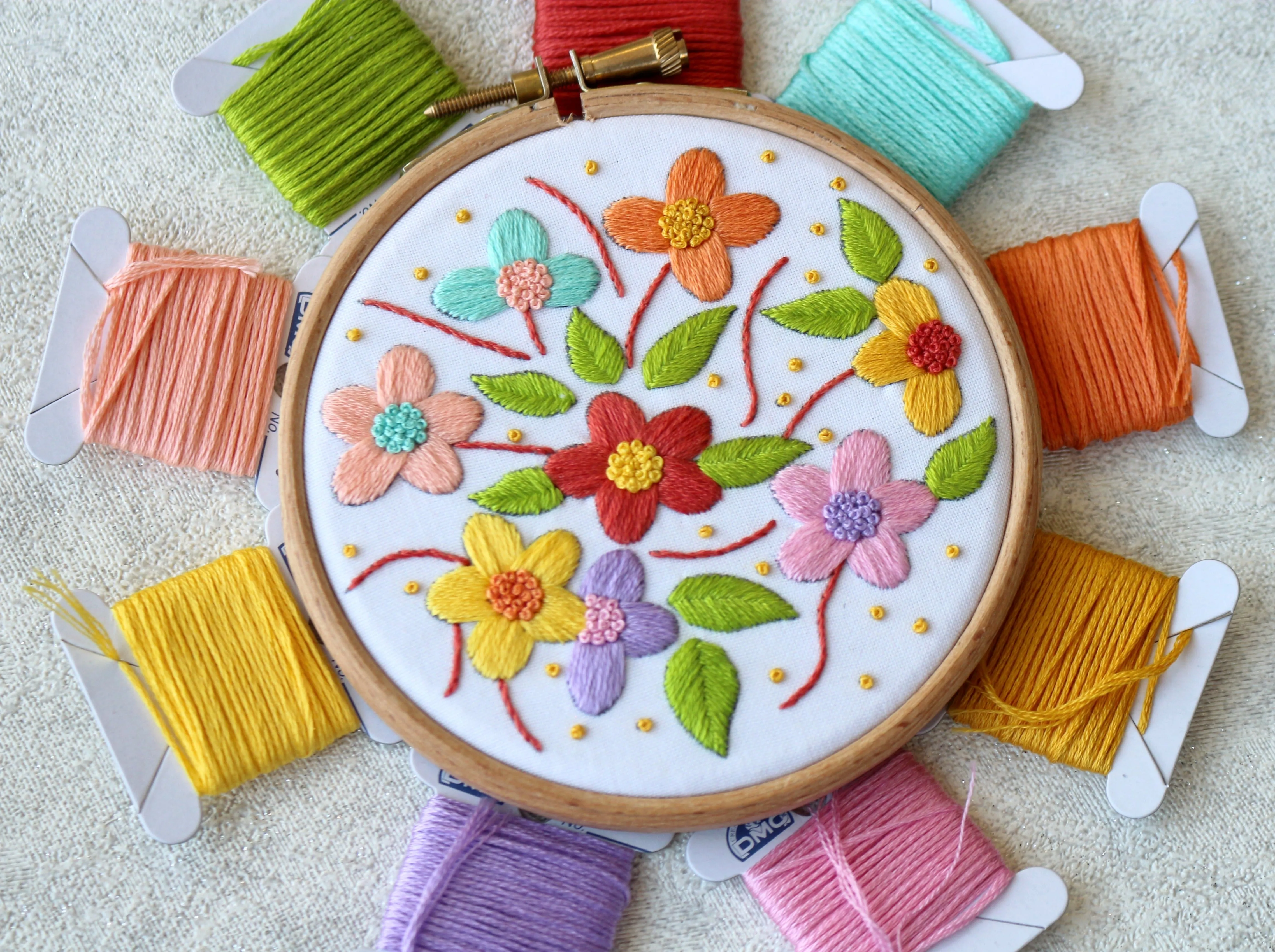 Floral Embroidery Kit