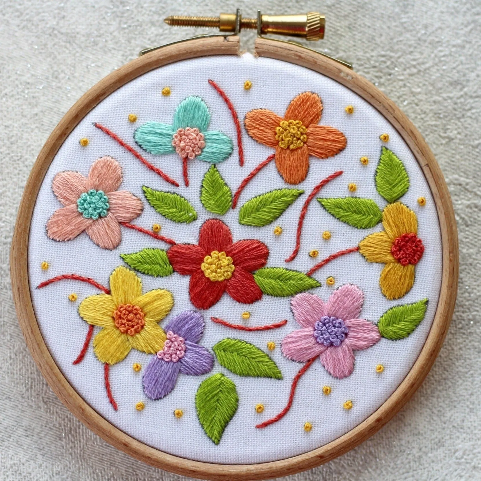 Floral Embroidery Kit