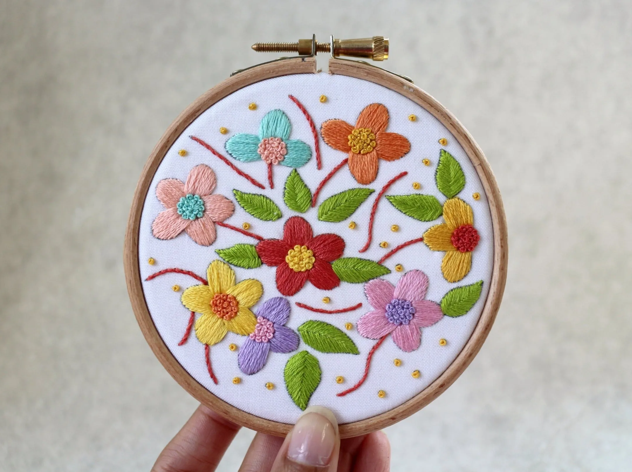 Floral Embroidery Kit
