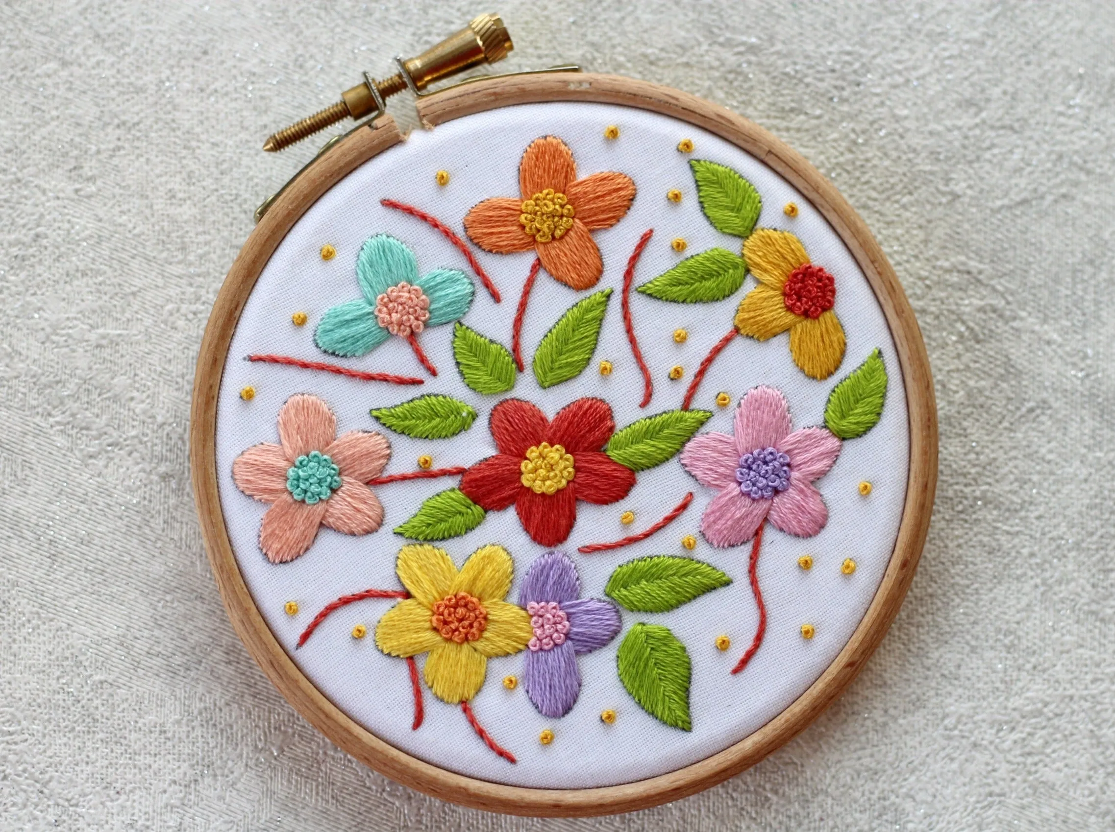 Floral Embroidery Kit