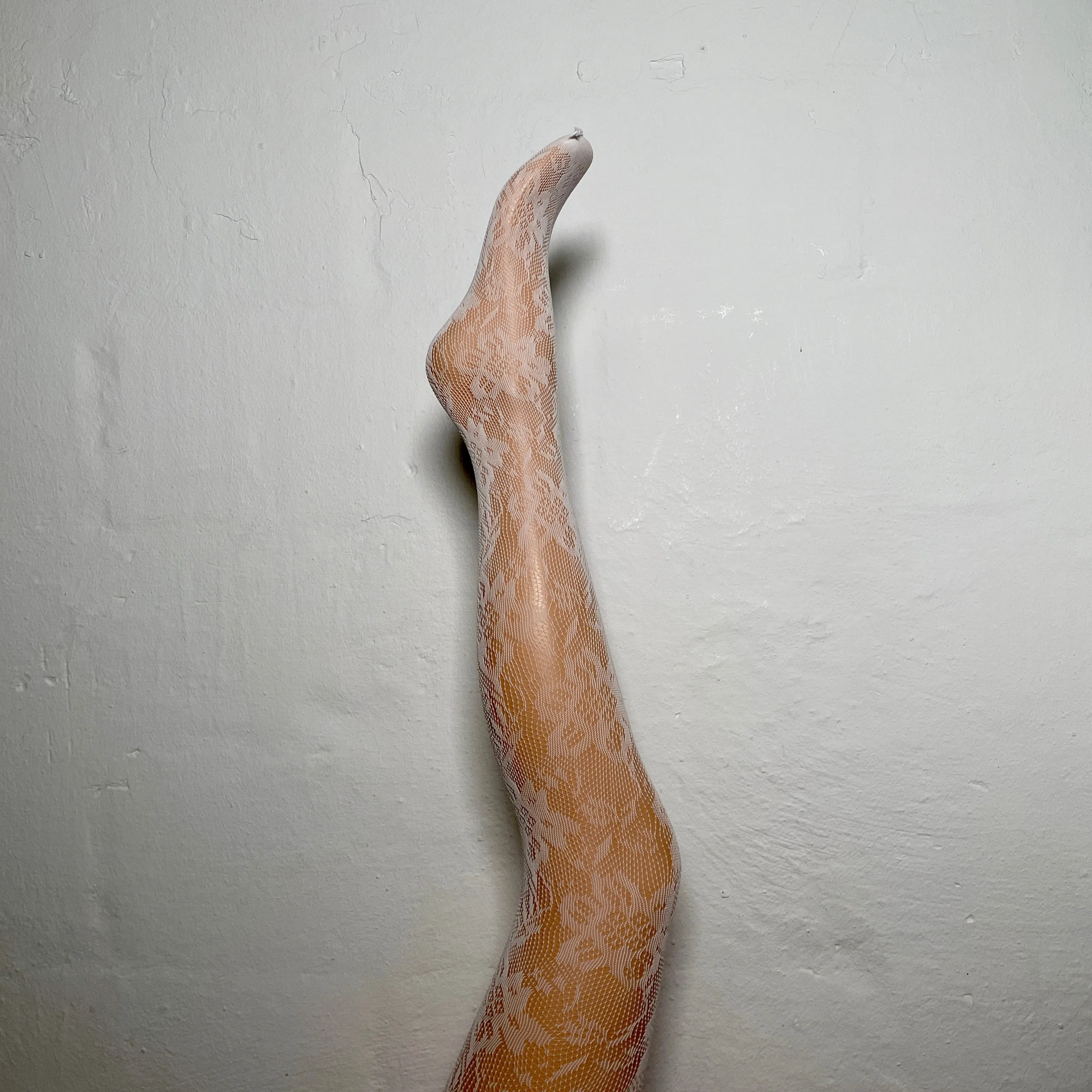 Flower Fishnet Tights NEW - White