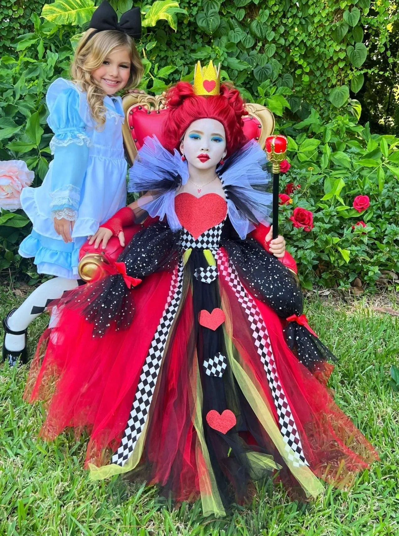 Girls Queen of Hearts Tutu Costume Dress