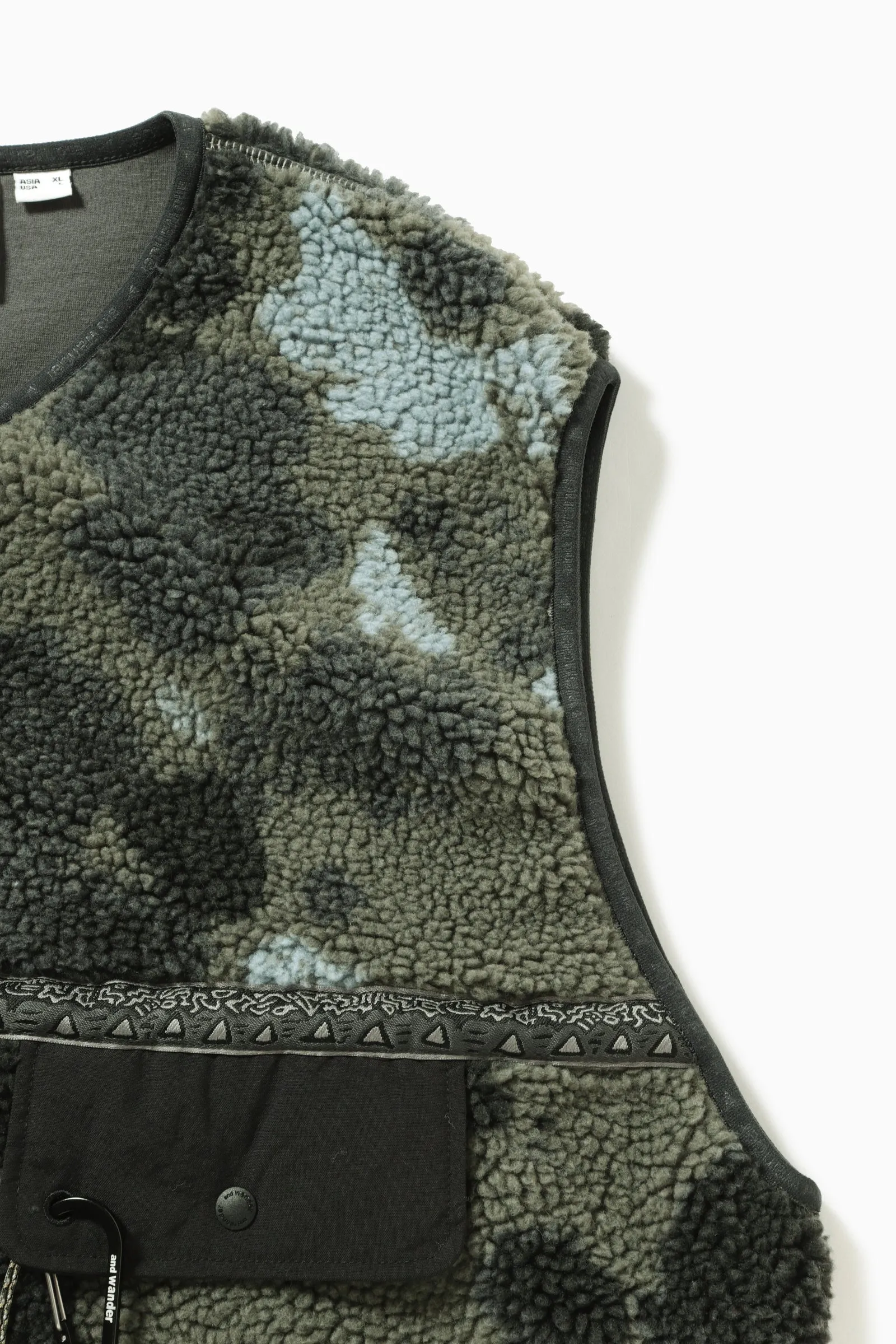 Gramicci x and wander JQ Tape Fleece Vest