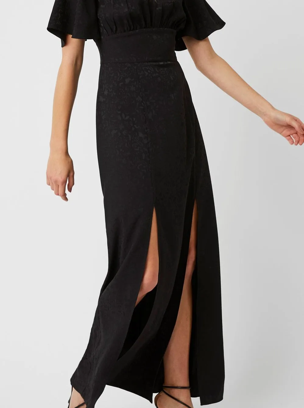 Great Plains Peppy Jacquard Round Neck Maxi Dress