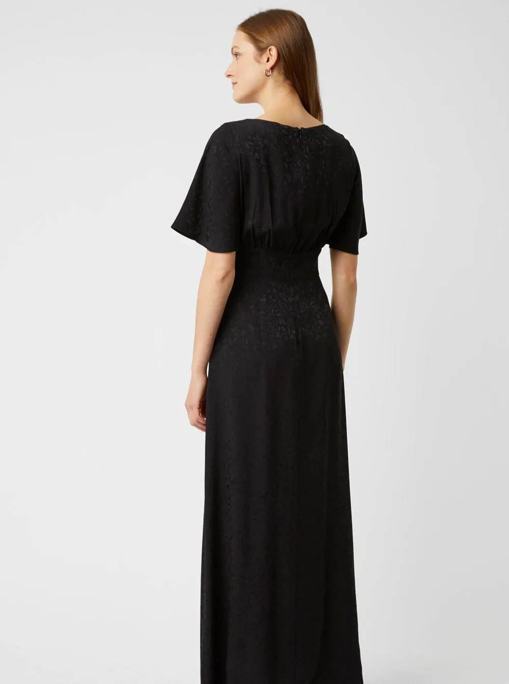 Great Plains Peppy Jacquard Round Neck Maxi Dress