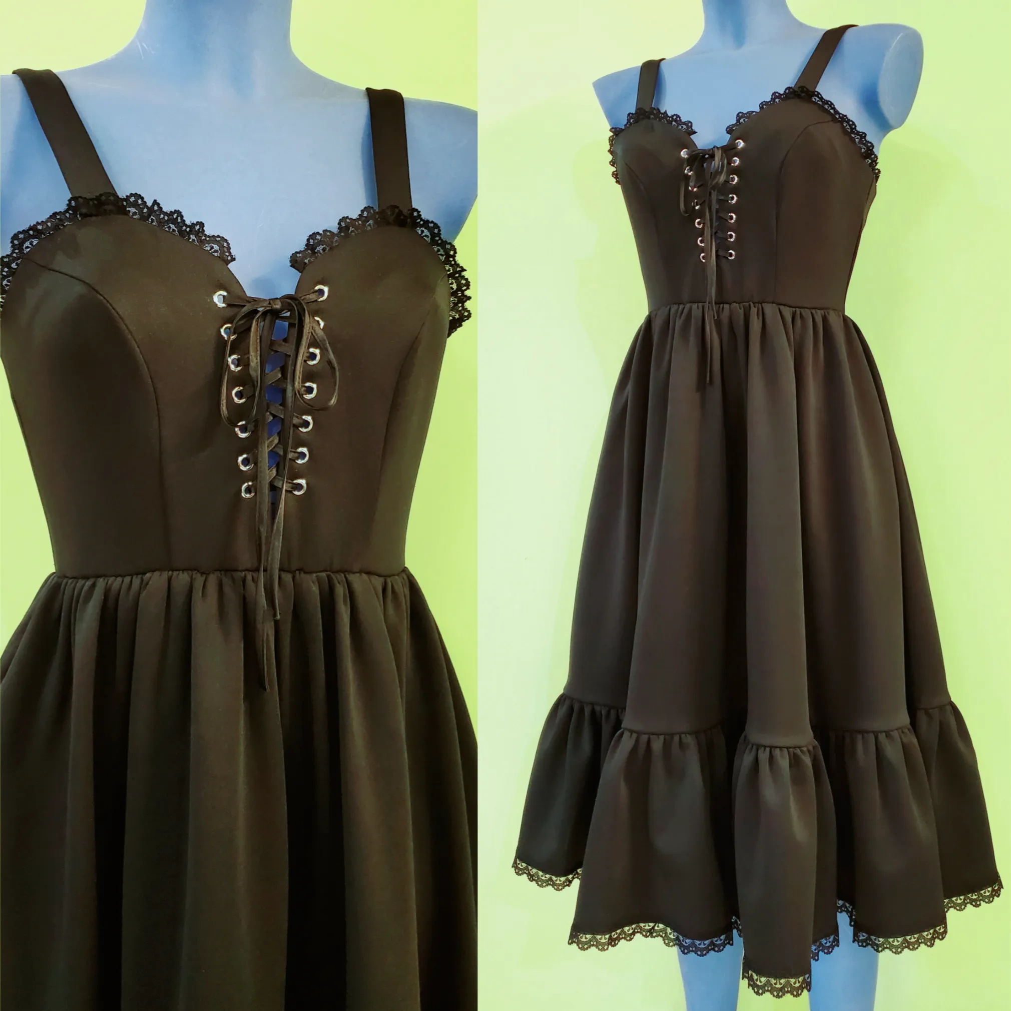 Heidi Swing Dress in Black by Wax Poetic
