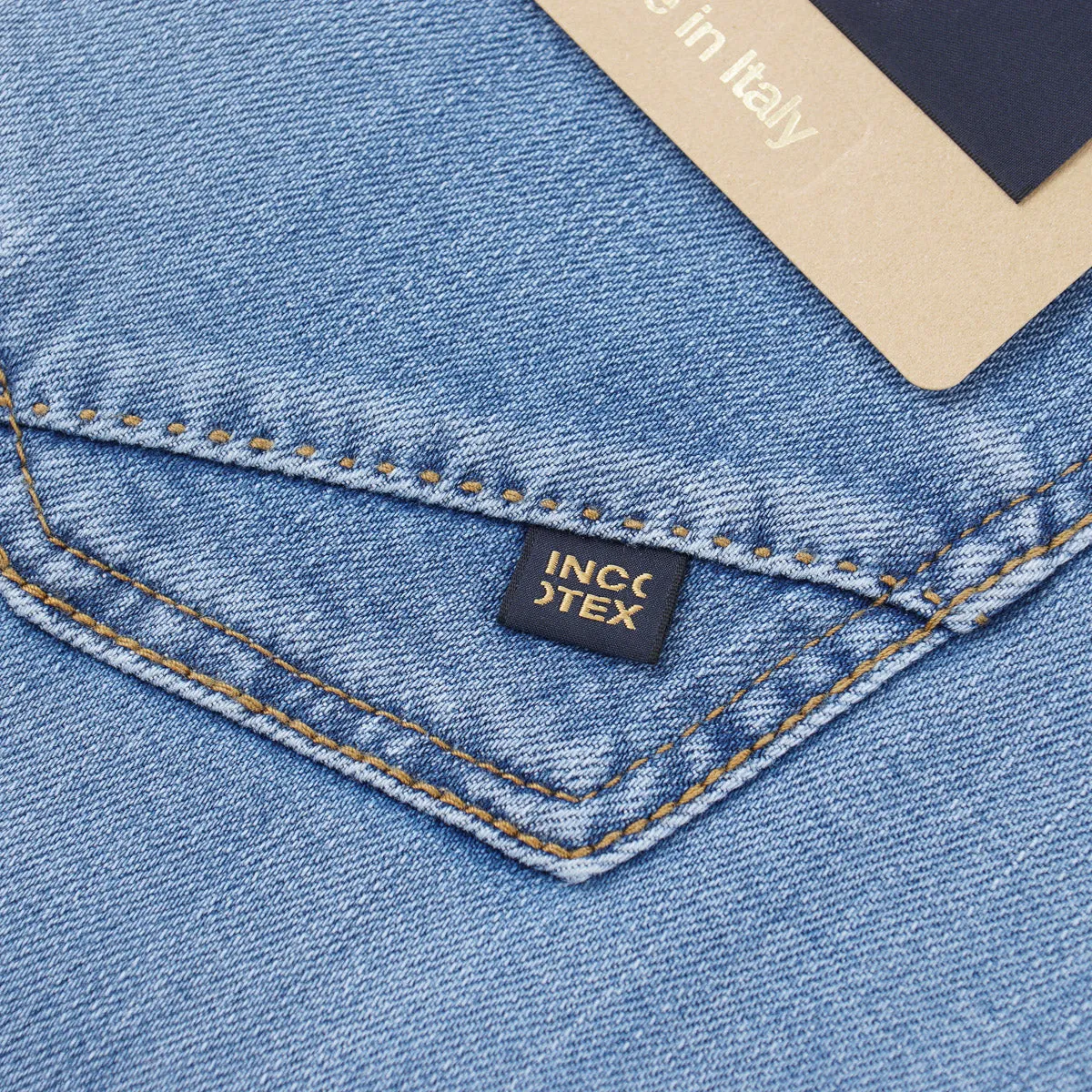 Incotex Slim-Fit Light Blue Denim Jeans