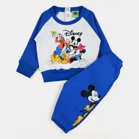Infant Boys Fleece Knitted Suit Character -Antique/White