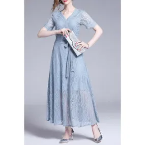 Ketty More Women Short Sleeve Comfortable Lace Fashion Dress-KMWDC13648