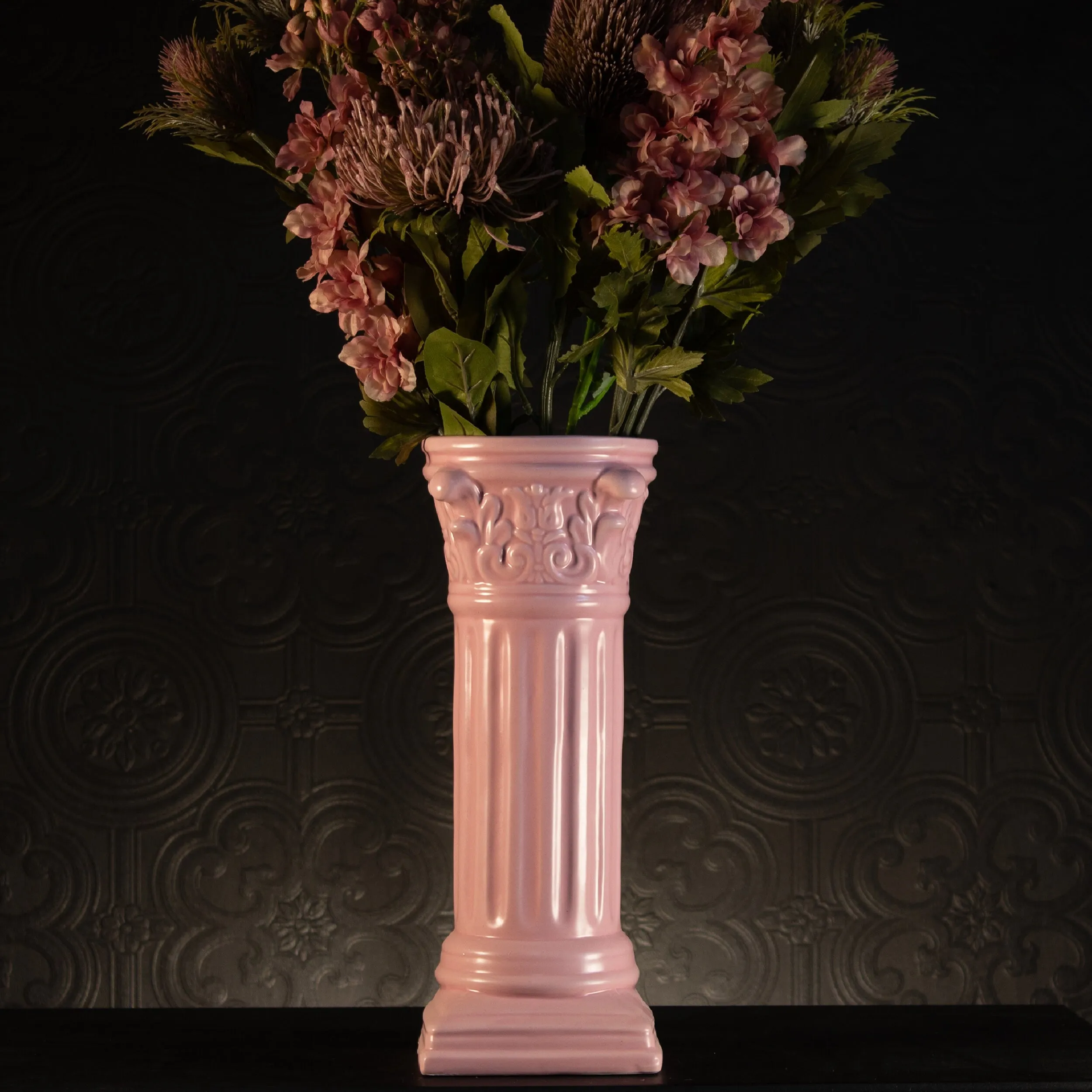 Large Column Vase - Pastel Pink
