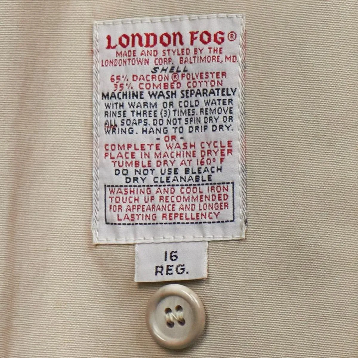 London Fog Trench Coat