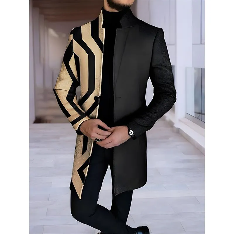Men's Lapel Printed Jacket 02986523L