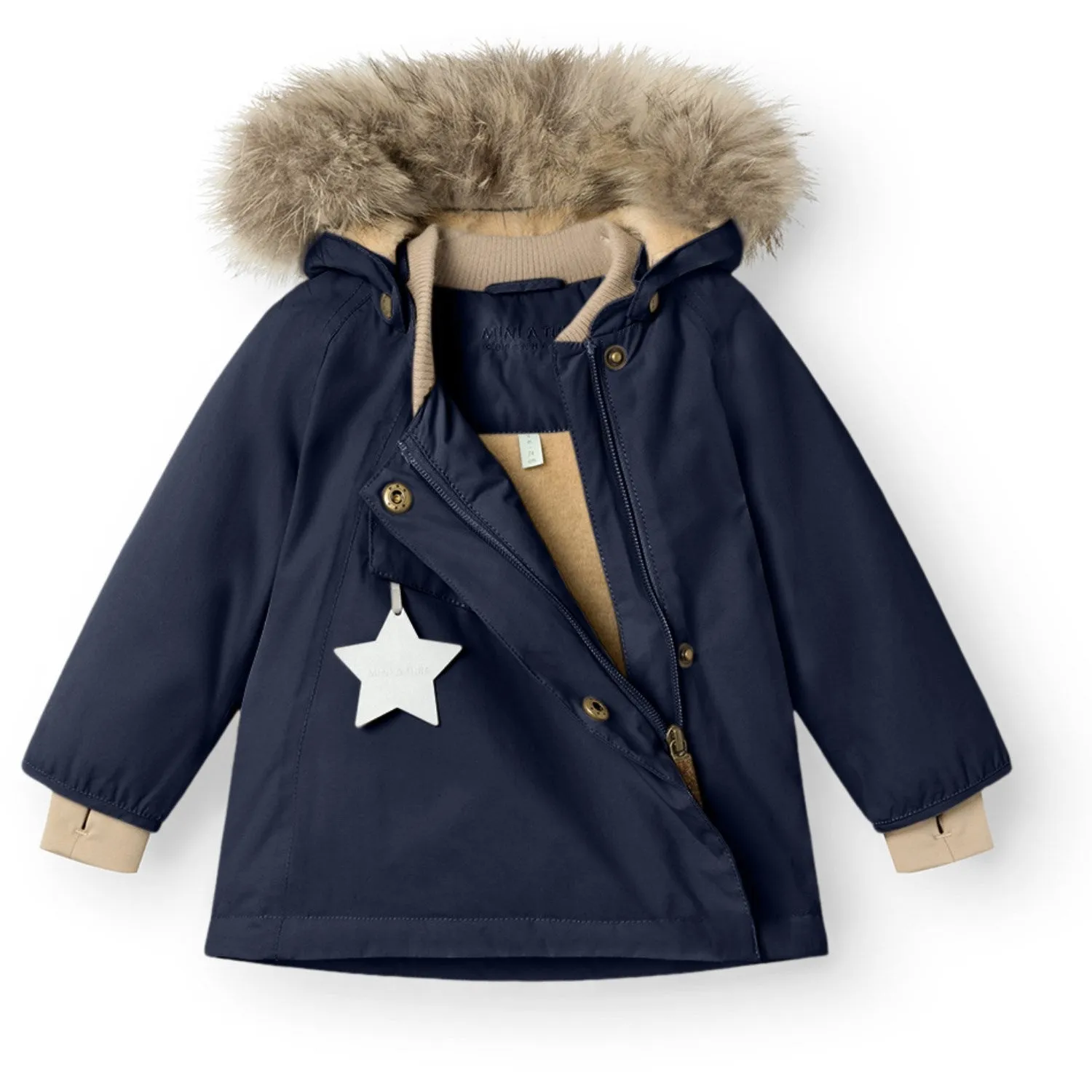 Mini A ture Outer space Wang Fleece Winter Jacket m. Fur