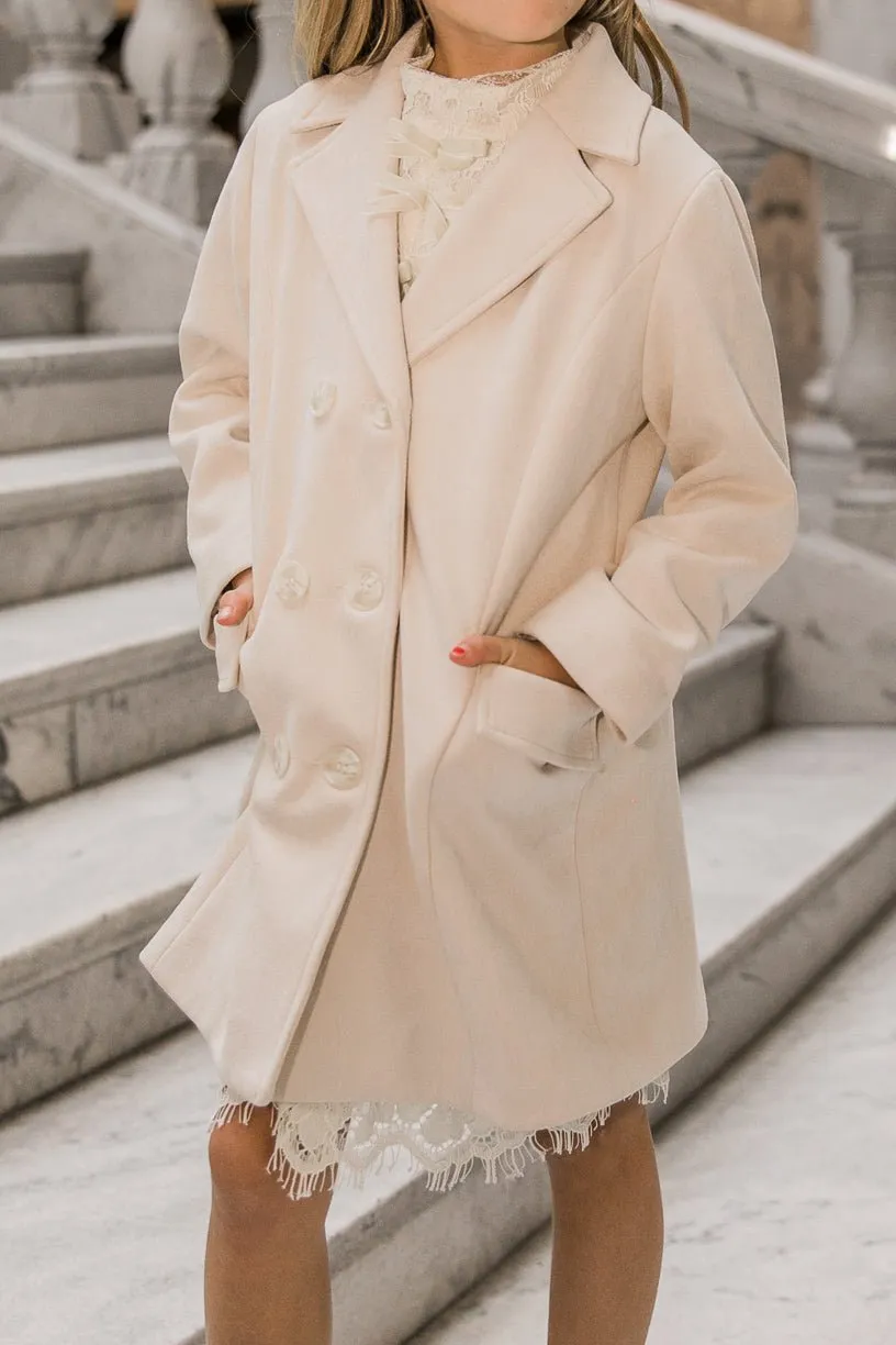 Mini Tabitha Coat in Cream Suede - FINAL SALE