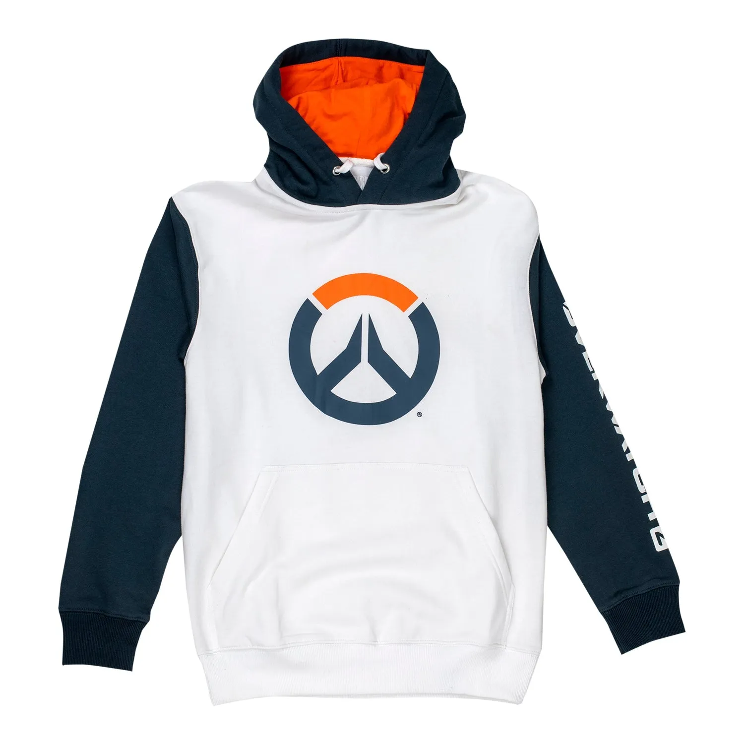 Overwatch 2 Logo White Colourblock Pullover Hoodie