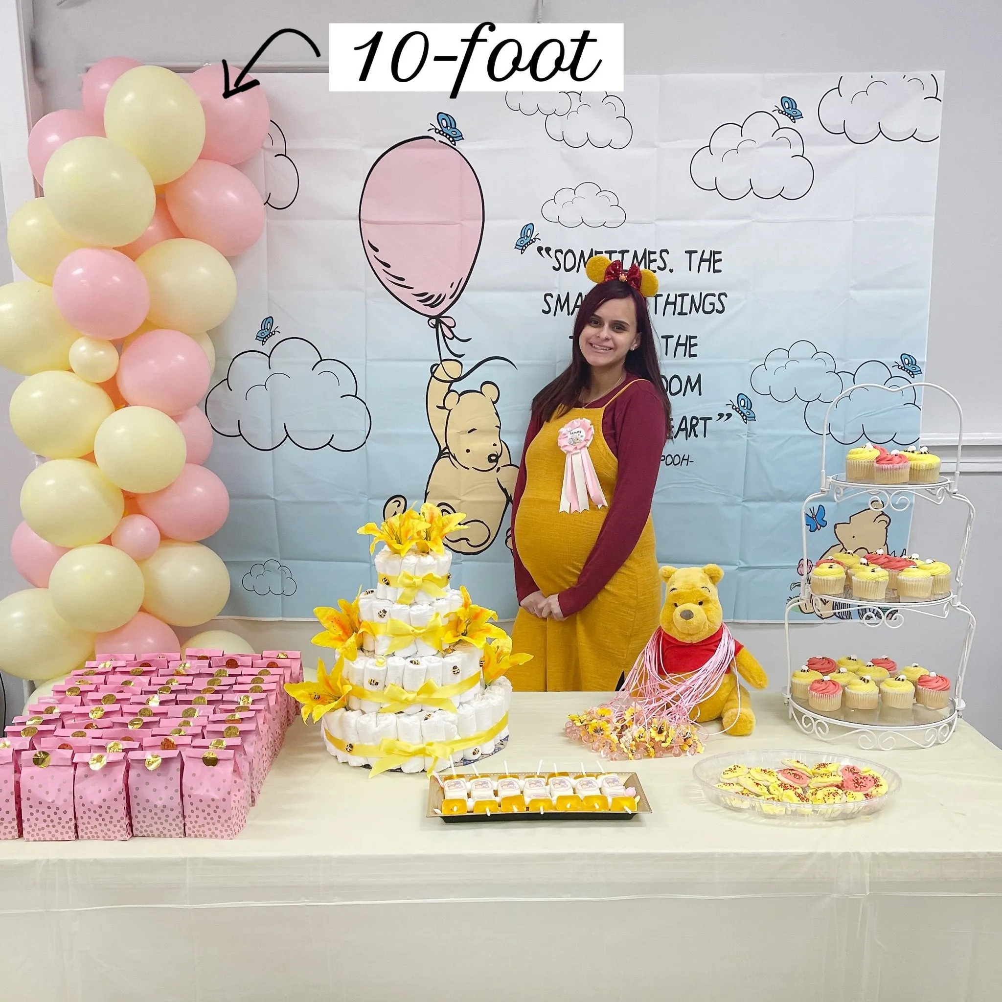 Pink Classic Pooh Balloon Arch - Balloon Garland Kit