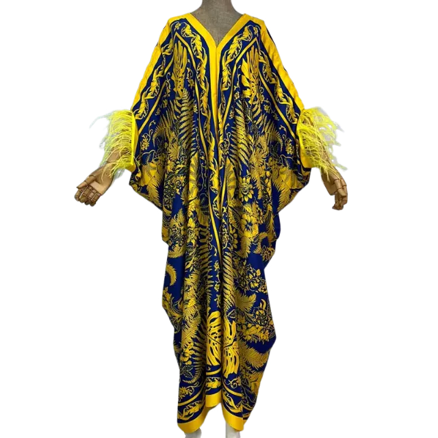 Pre Order: Boho Chic V-Neck Kaftan Dress - WINI