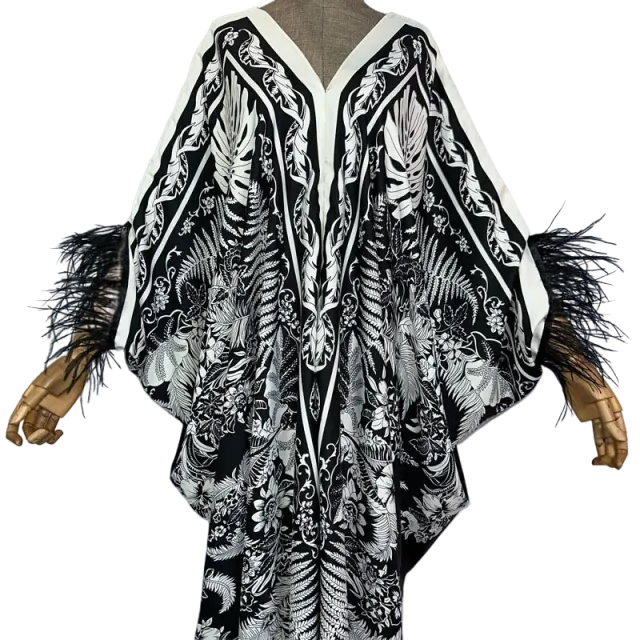 Pre Order: Boho Chic V-Neck Kaftan Dress - WINI