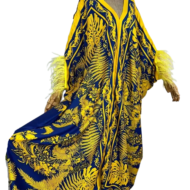 Pre Order: Boho Chic V-Neck Kaftan Dress - WINI