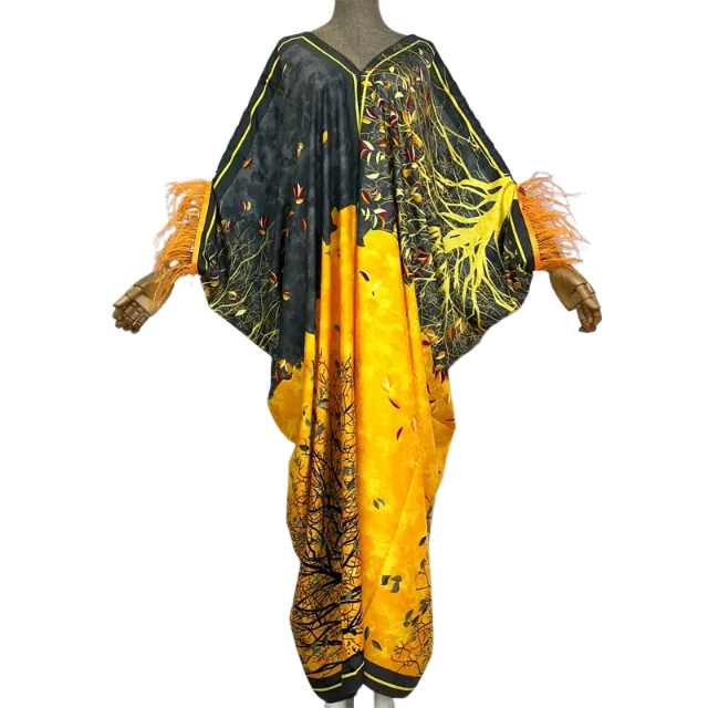 Pre Order: Boho Chic V-Neck Kaftan Dress - WINI