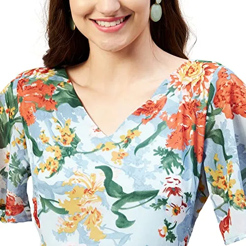 RARE Women Casual Multi Colour Maxi Floral Dress