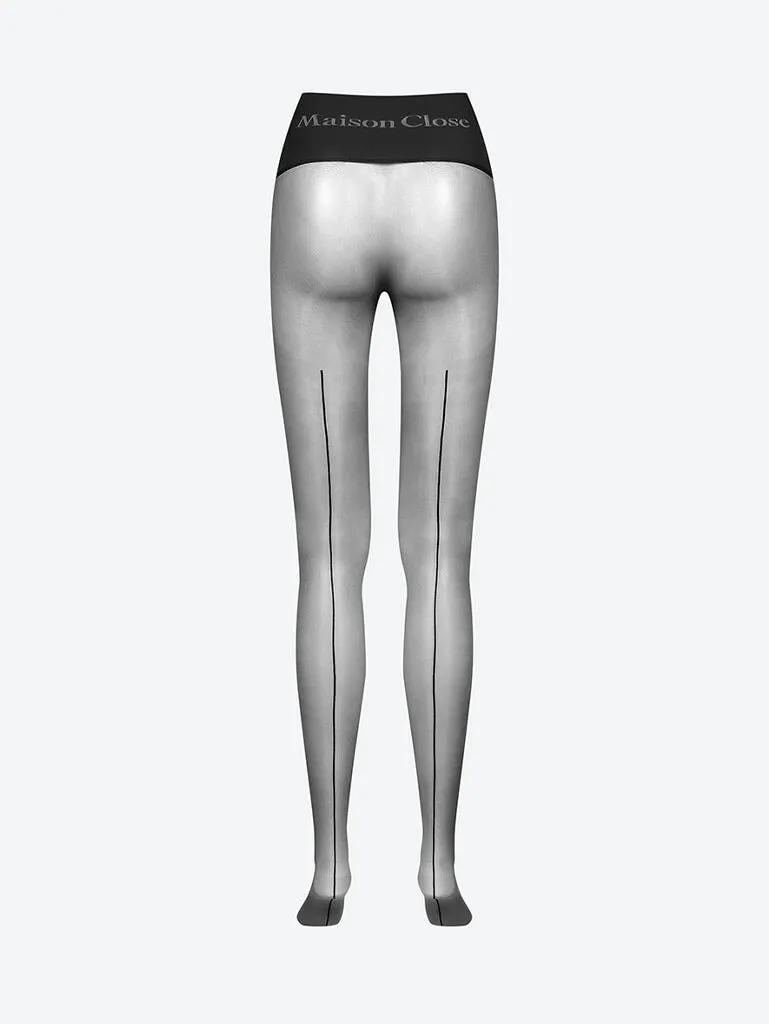 Signature back seam seamless tights