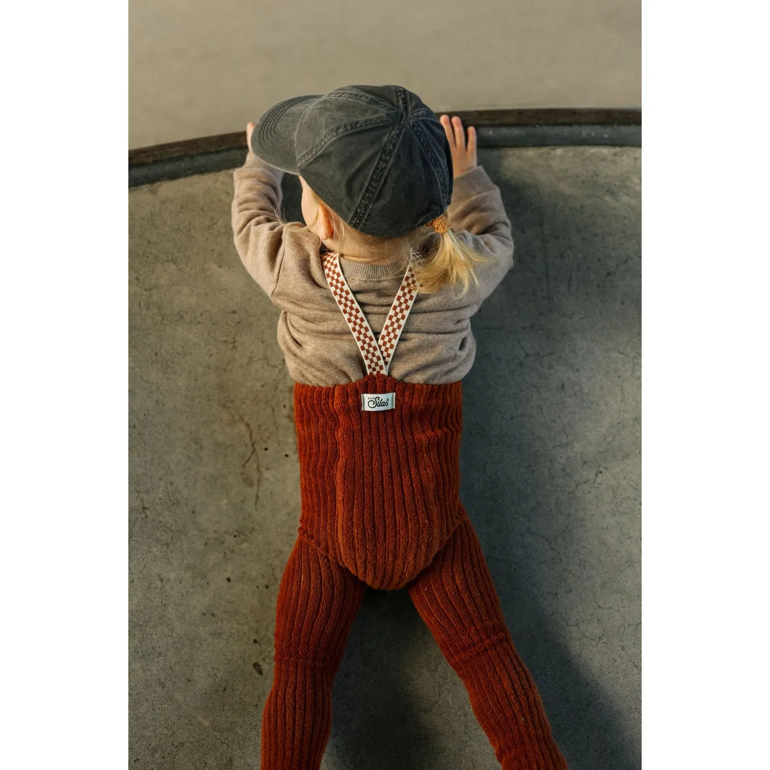 Silly Silas Cinnamon Checked Granny Teddy Footless Tights